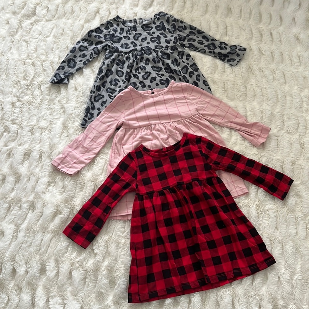 Baby Girl Long Sleeve Dresses size 18 months.